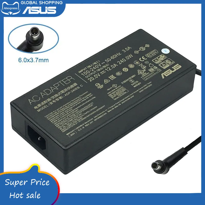 240W 20V 12A Laptop Charger for ASUS TUF Gaming F15 Series