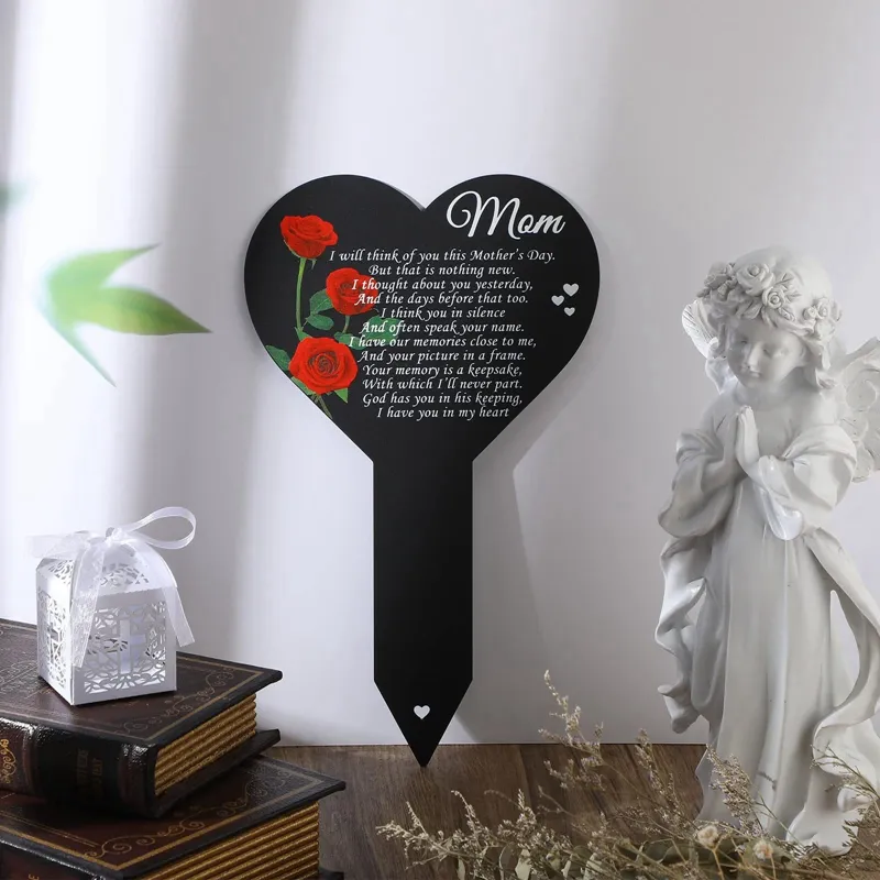 Mother's Day Memorial Stakes Grave Decorations For Cemetery Grave Plaq - Best Custom