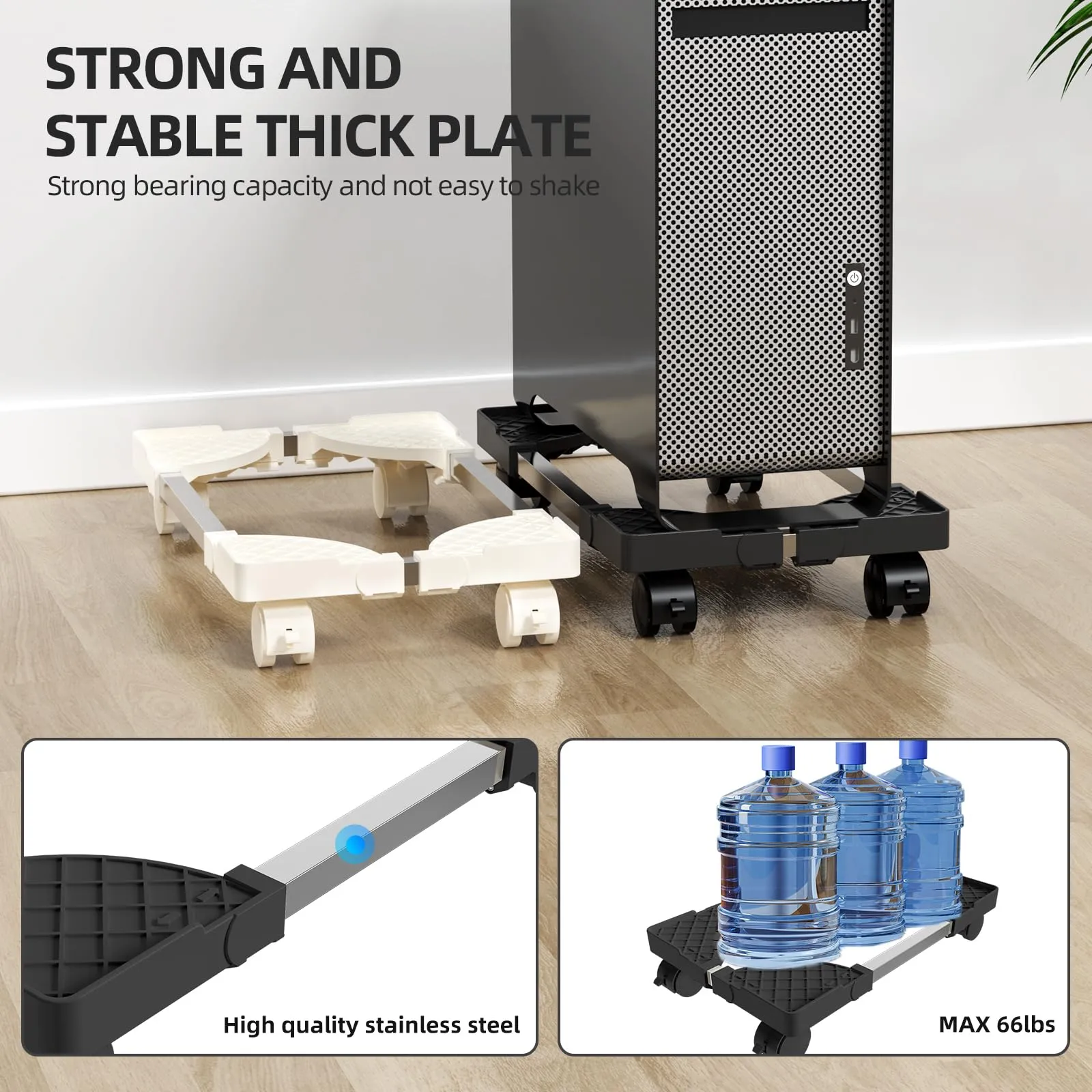 Computer Wheel Stand Adjustable Mobile PC Tower Stand Single Tier... From Ddmyday, $52.2 ...