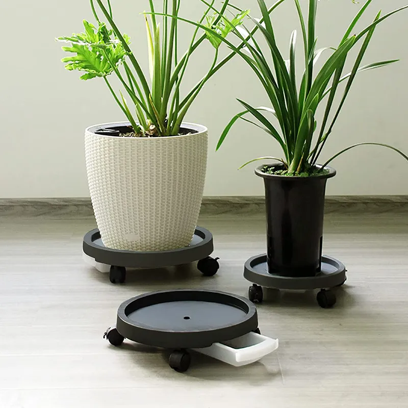 Movable Flower Pots Tray with Universal Wheels Plastic Planter Caddy for  Indoor and Garden Use from Dhgate Hoe - price 45.5