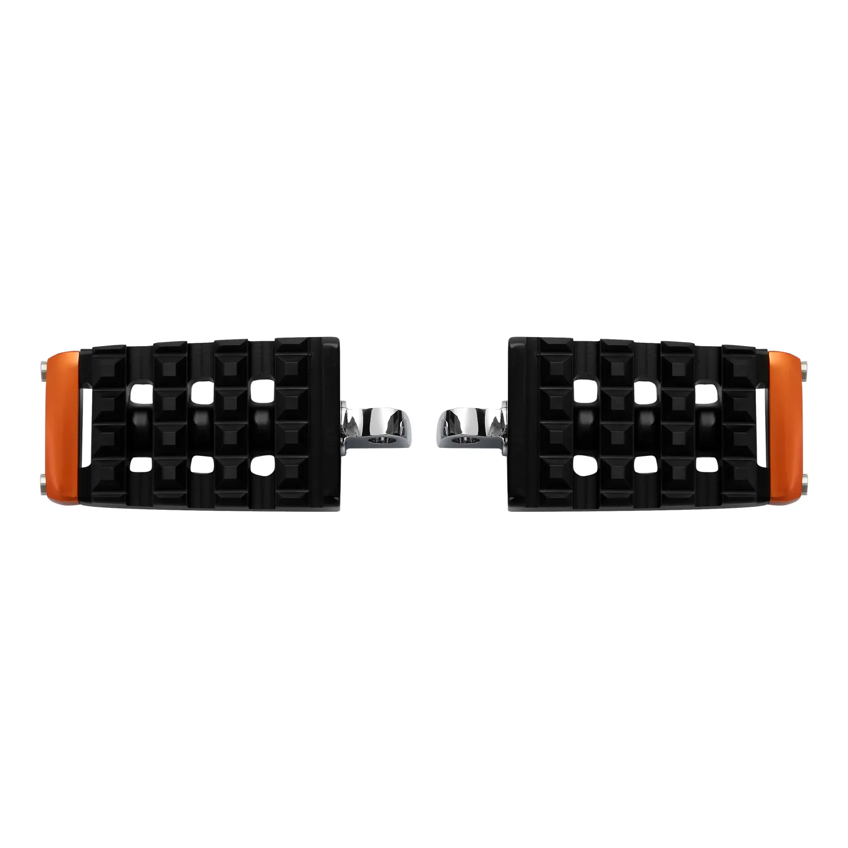 HUVNEXA MX Foot Pegs Motorcycle Wide Fat Red Footpegs Bobber Footrests