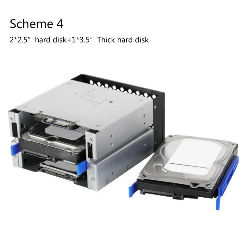 Adaptateur Baie De Disque Dur 5.25" Vers 3.5" SATA - SODIAL - Argent/Noir