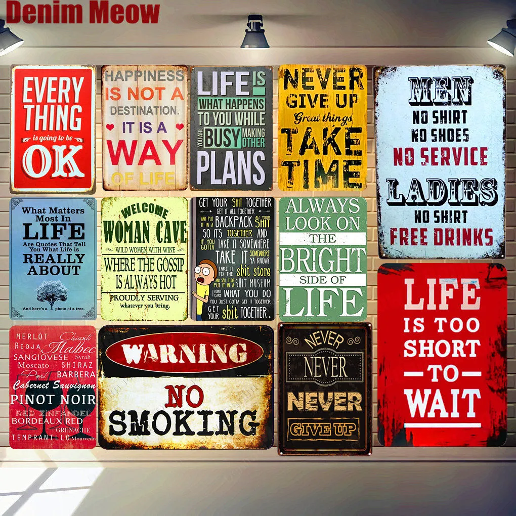 Vintage Metal Life Too Short To Wait Novelty Sign Retro Bar Cafe Pub Wall Decor Vintage Metal Life Too Short To Wait Novelty Sign Retro Bar Cafe Pub Wall Decor