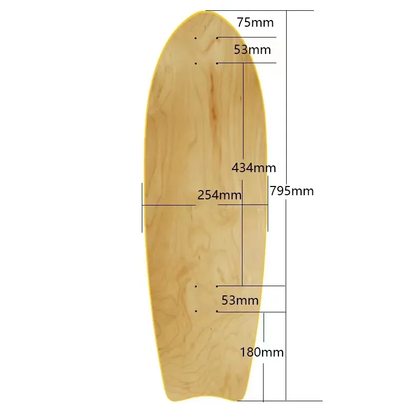 Skateboard per Bambini Skate per Bambini cm 60 Skateboard per Bambino Tavola da Skate in Legno Completa Decorazione Fronte e Retro, Colori Assortiti Colore Casuale