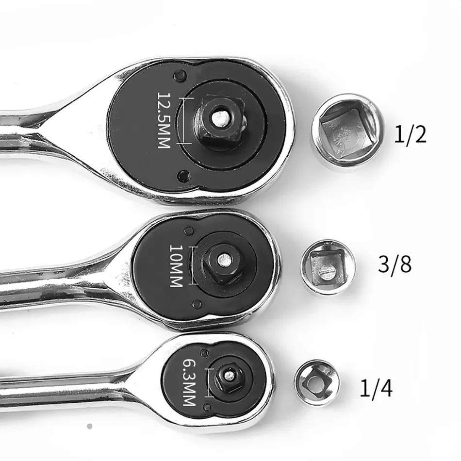 3-Piece Socket Wrench Adapter Set Converts Any Wrench into a