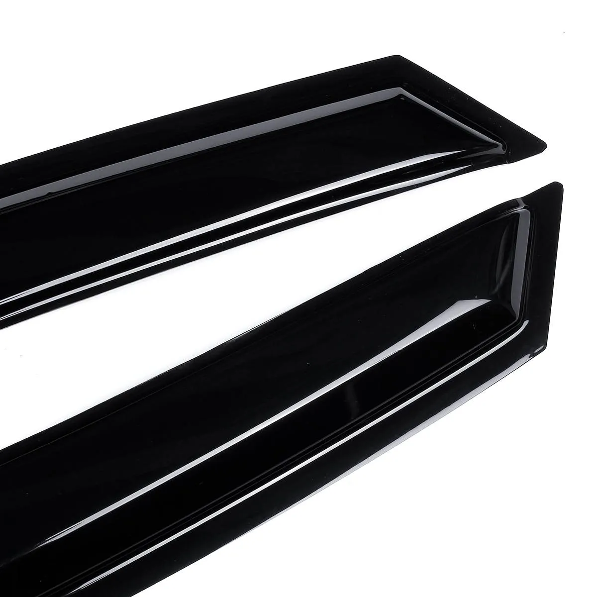 In-Channel Window Visors Rain Guards For 2010-2015 Toyota Prius – Aerodynamic Black Acrylic, Set Of 4