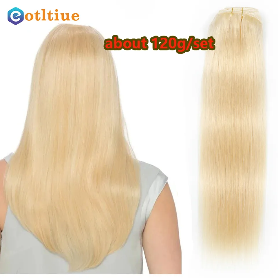 White Honey Blonde Brazilian Remy Human Hair Clip-In  display picture 2