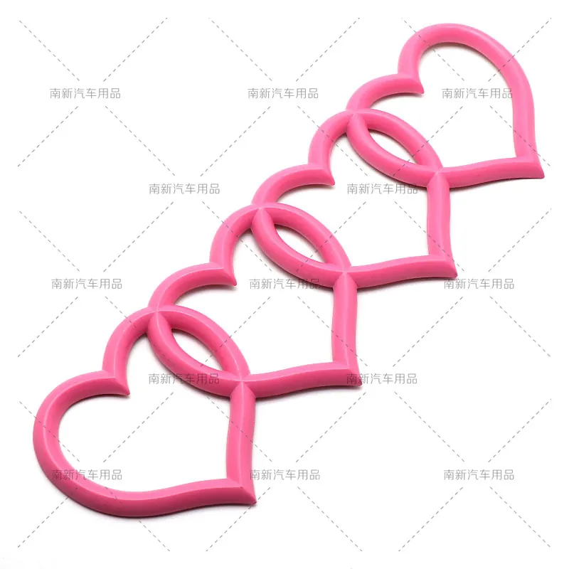 Adesivo 3D per bagagliaio posteriore con logo a forma di cuore, accessorio per auto, decorazione esterna, adesivo 3D di ricambio per auto, adatto per