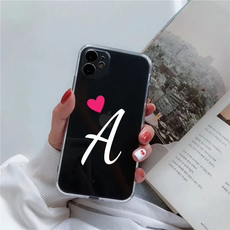 Transparent Love Heart Letter phone cases for iPhone... Transparent Love Heart Letter phone cases for iPhone...