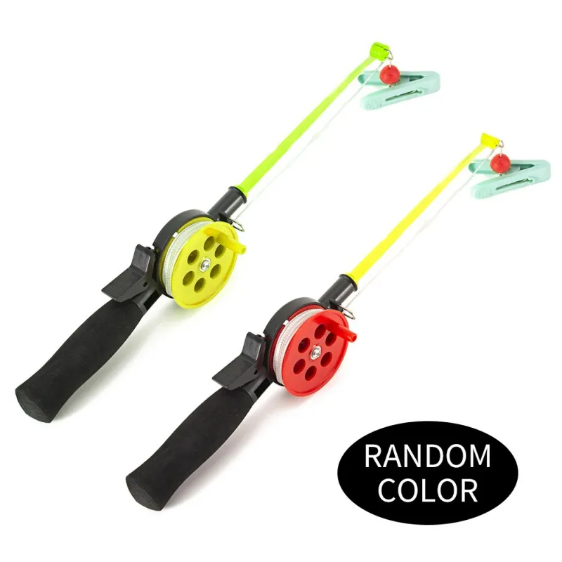 crab fishing rod and reel Fishing Rod Mini Non-slip Handle Portable Reliable Kids Fishing Rod for Outdoor