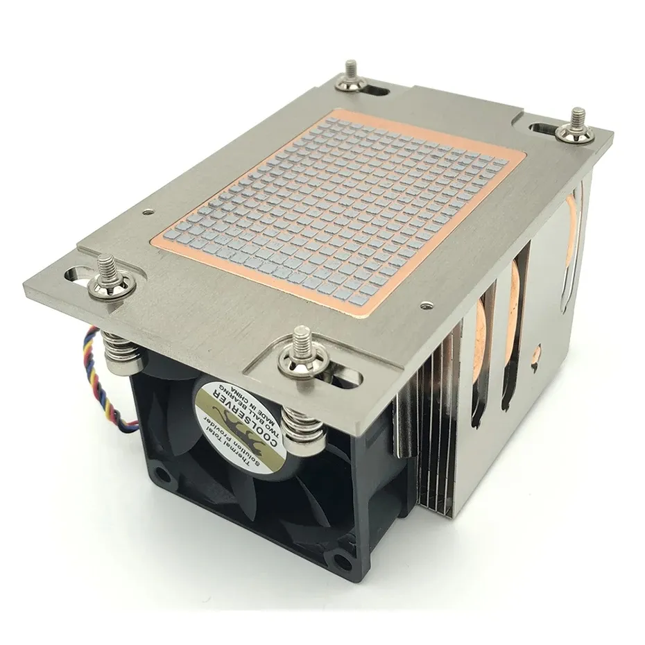 COOLSERVER P22 2U Server CPU Radiator 4 Heat Pipe Computer Side Blowing Cooling Fan Copper Bottom Processor Cooler For AMD SP3