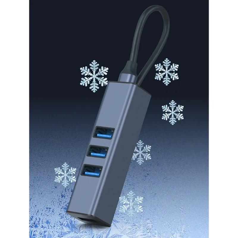 100M USB TypeC Ethernet usb c adapter with RJ45 Hub...