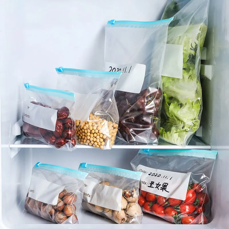 Reusable Zip Lock Clear Plastic Bagss For Food Storage Fruit And Vegetable Organizer Fridge And Freezer Clear Plastic Bags With Zipper From Homepro12 23.88 DHgate.Com