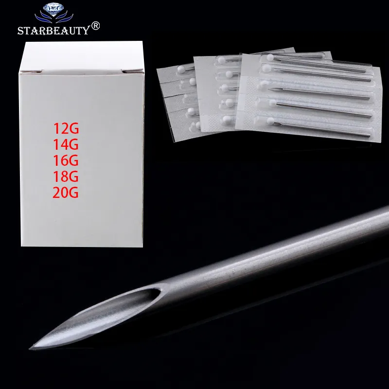 10 Aghi Per Piercing 18G - Acciaio Inox Sterili E Monouso - Per Orecchio, Naso, Ombelico, Labbra, Capezzoli