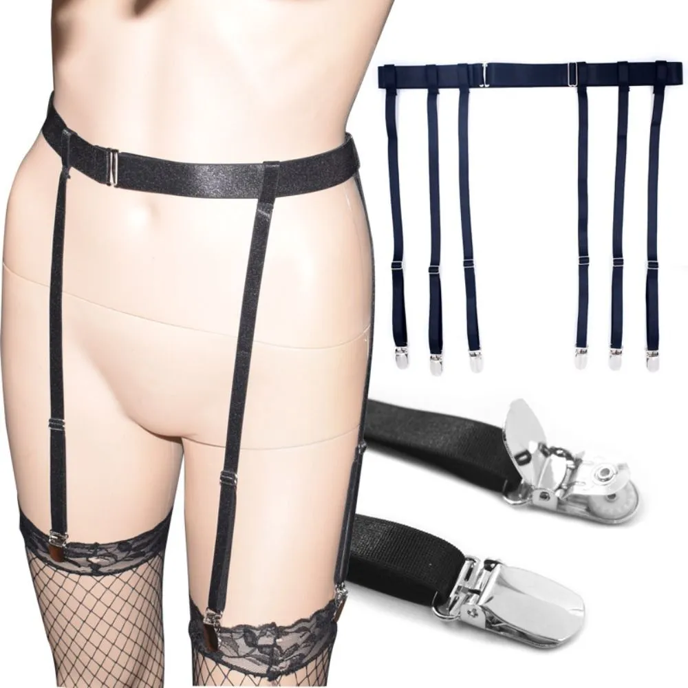 Elastic Garter Belt with 4 or 6 Metal Clips Adjustable Suspenders for Thigh  High Stockings Women from Dhgate Suspenders - price 23.9
