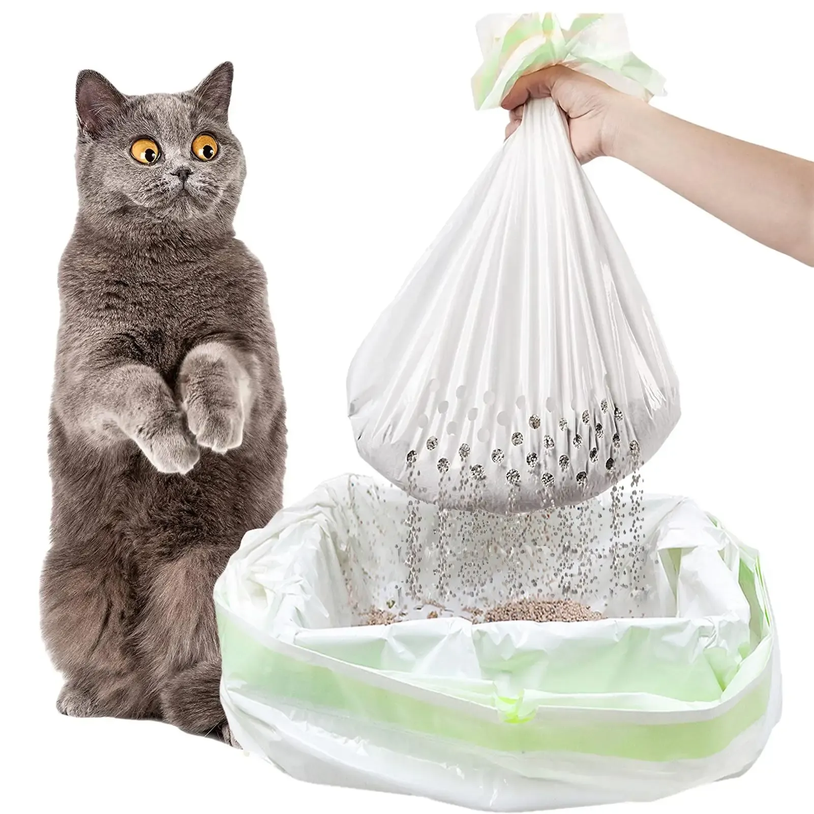 Wholesale Thickened Cat Litter Bag Set With Drawstring Filter Hole And Large Capacity For Cat Cleaning And Sanding From Homepro14 Bulk 10.29 DHgate.Com