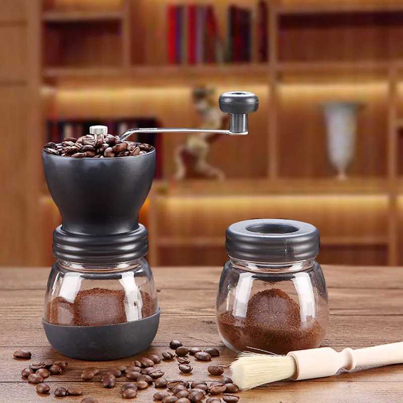 Manual Coffee Bean Grinder With Adjustable Ceramic Burr Mill Portable ...