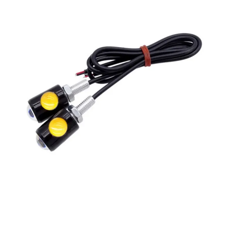 2Pcs Universal Motorcycle Screw LED Bolt Tail License Plate Light SMD