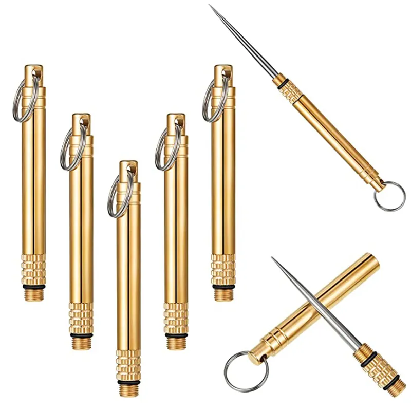 6 Pieces Metal Titanium Toothpicks, Portable Reusable Pocket Toothpicks With Stainless Steel Toothpick Holder | PH