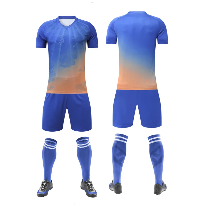 Kids Soccer Jersey Set - Youth Football Shirts With Number 7 For Boys Sports