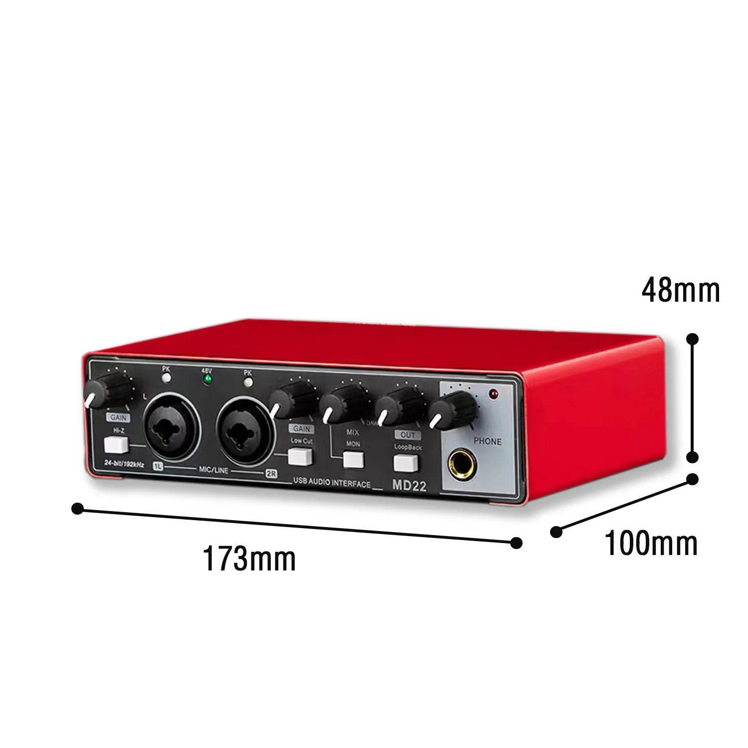 Carte Son Externe FREEBOSS UC22 – USB 192kHz – Alimentation Fantôme 48V – Neuf