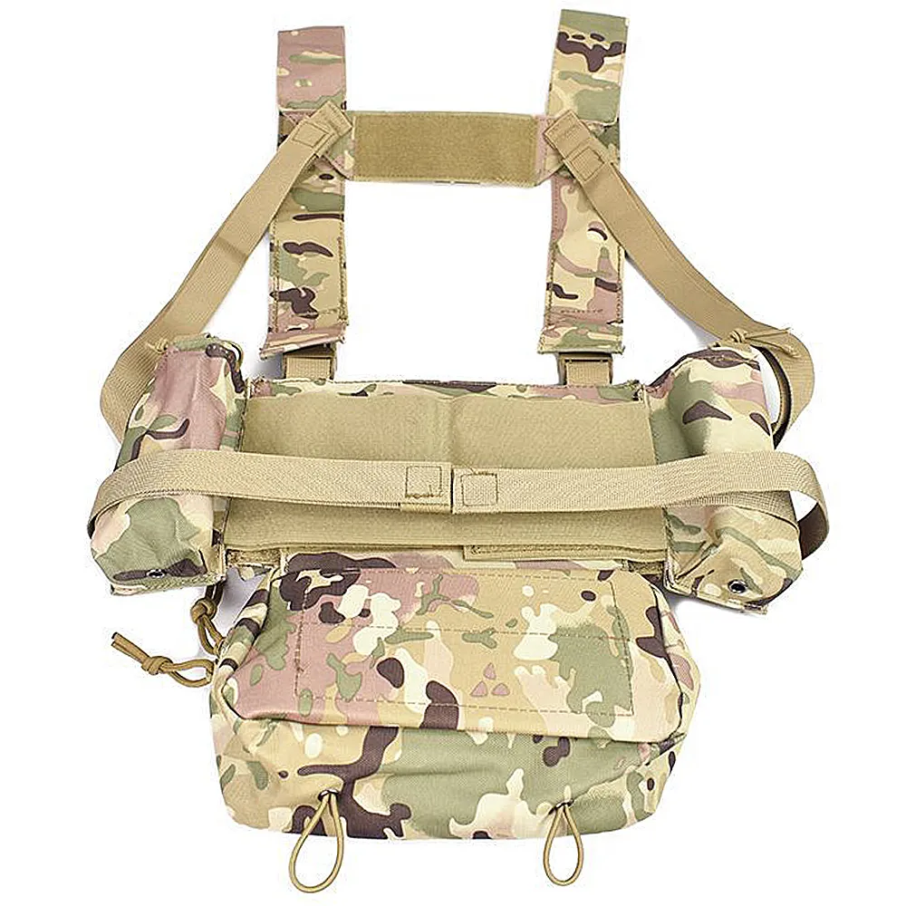 Mini Chest Rig Pouch Modular Micro Fight Chest Rig: 5.56 Mags, Radio Pouch, Expandable Wings ...