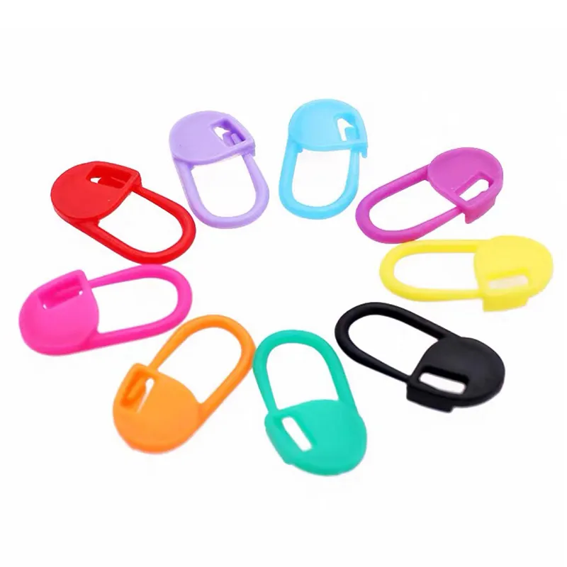 50 Pcs Mixed Color Knitting Stitch Markers - Locking Crochet Counter Pins For Craft Projects