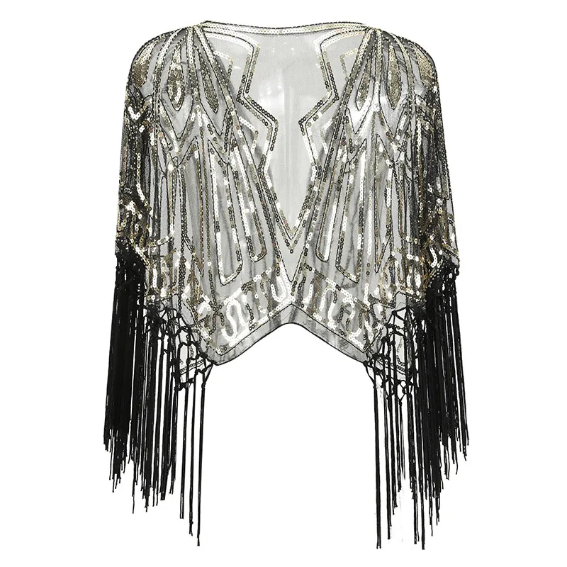JaneVini Sparkle Bridal Bolero Sequined Beaded Black Gold Shawls Wraps Wedding Short Cape Jacket from Dhgate Dress Accessories - price 48.08 JaneVini Sparkle Bridal Bolero Sequined Beaded Black Gold Shawls Wraps Wedding Short Cape Jacket from Dhgate Dress Accessories - price 48.08