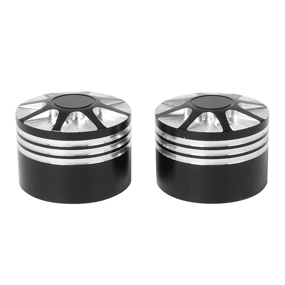 Motorcycle Front Axle Nut Cover Cap CNC Aluminum Black/Chrome For