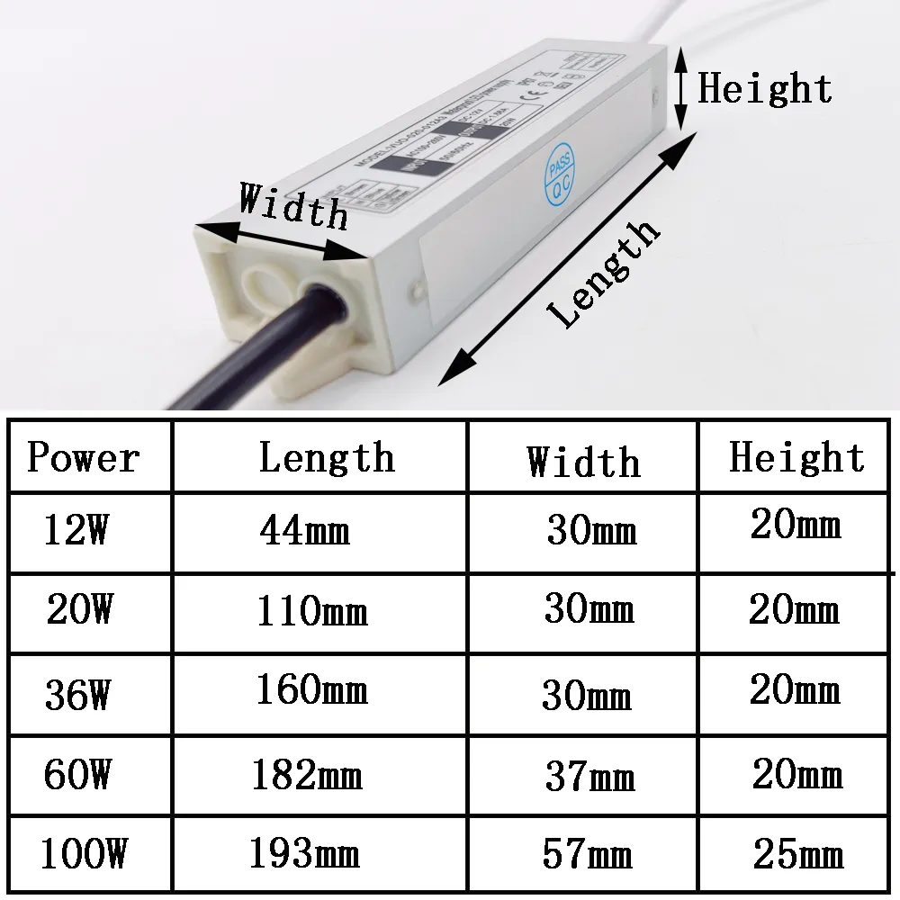IP65 Waterproof 24V DC Power Supply Adapter – 100-265V AC Input, 6.25A Rated, 10A Max For LED Lights, Gate Openers