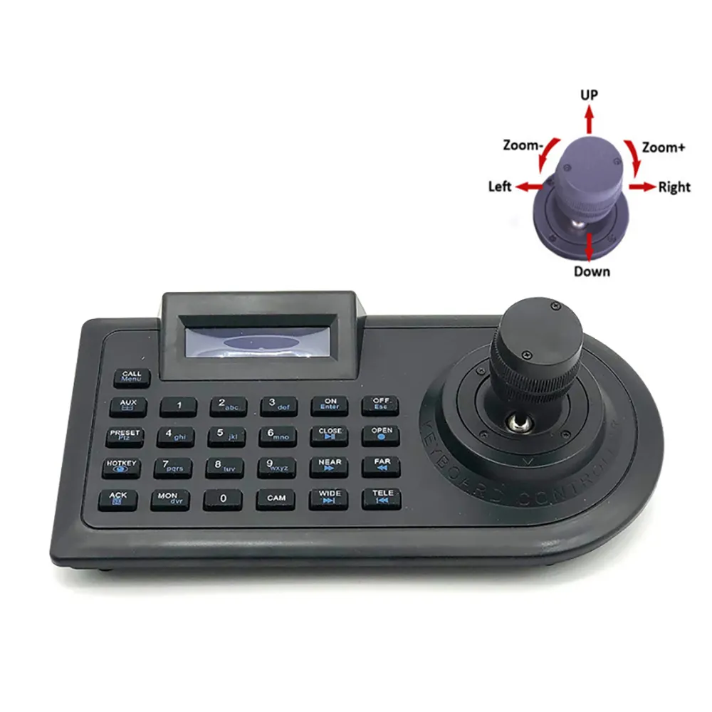 Programmed Keypad Controller Programmable Keypad PTZ CCTV Camera Systems Controller With 3D Joystick ...