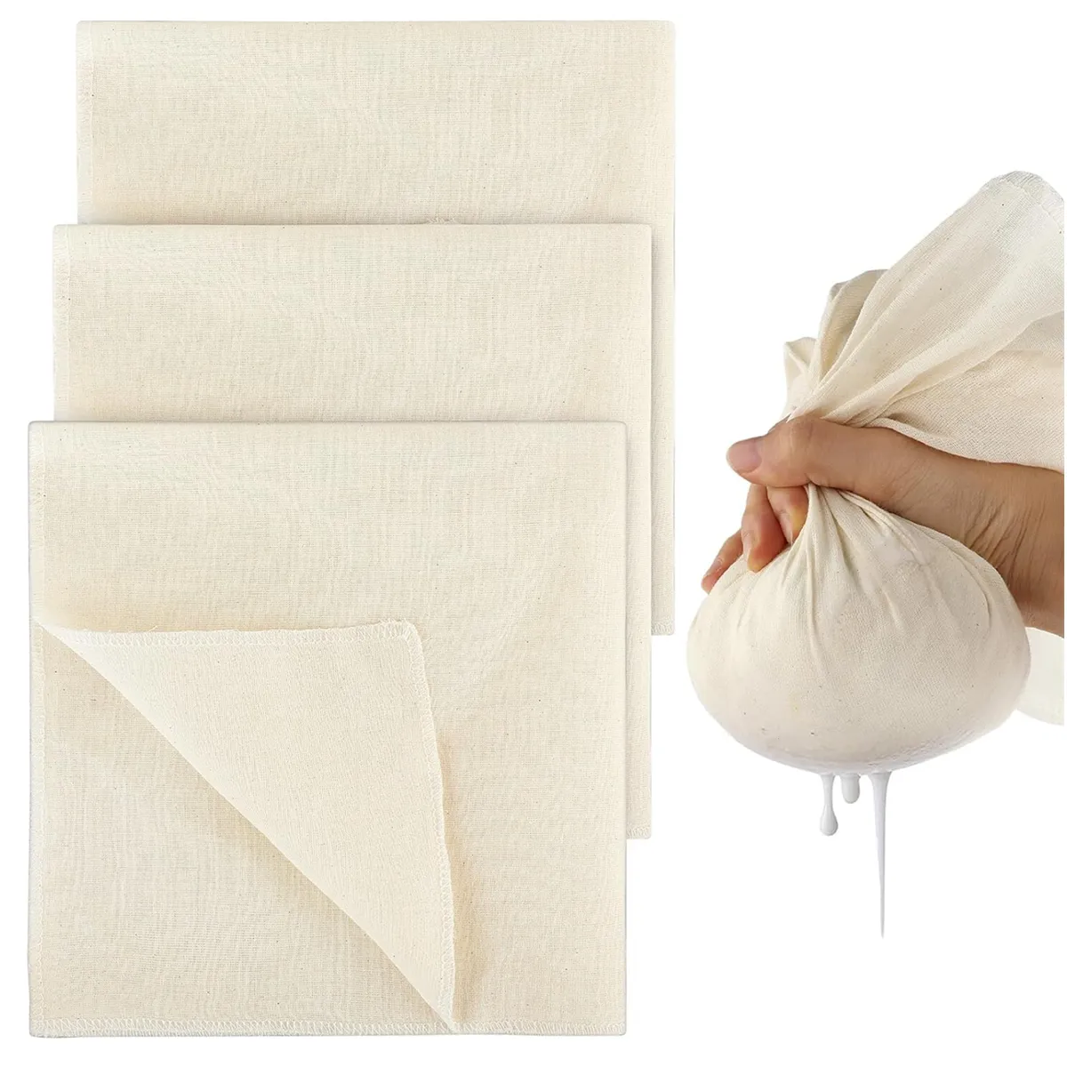 2 Pack Ultra Fine Mesh Strainer Bags With Steel Frame - Reusable Nut Milk Bag For Juicing & Coffee