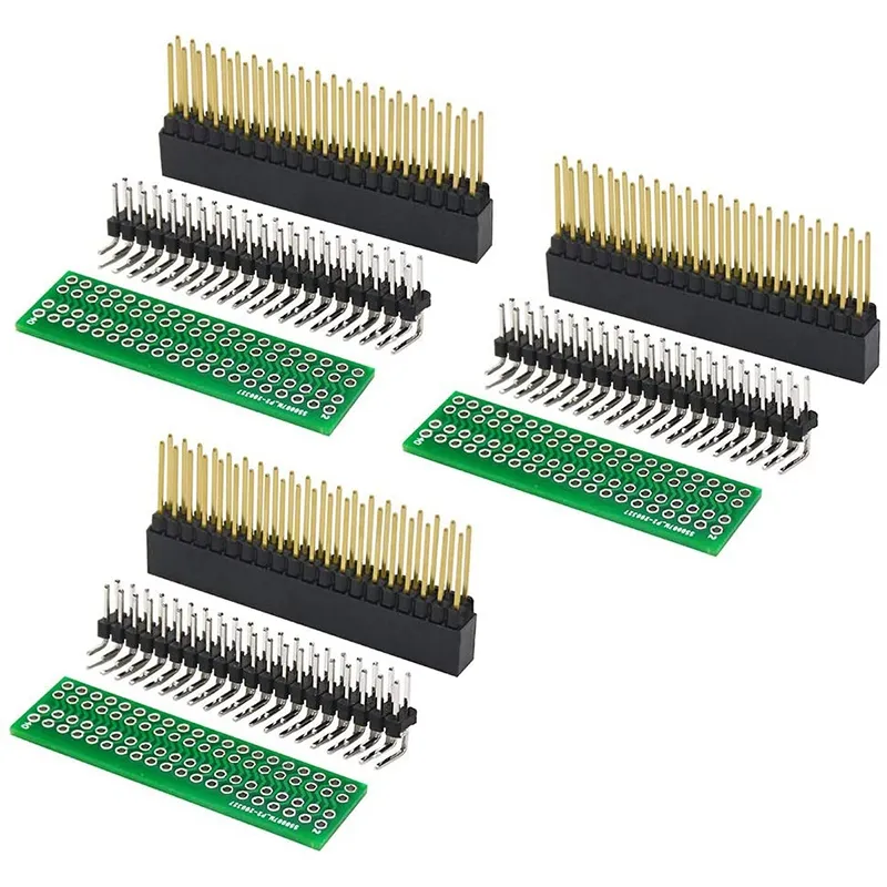 40 Pin GPIO Header Kit 20X2 Pins Right Angle GPIO Header Socket