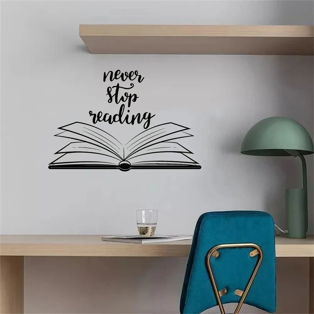 Inspirational Reading Quote Wall Decals – Peel & Stick Wall Art For Kids Room, Library, Classroom, Nursery Decor