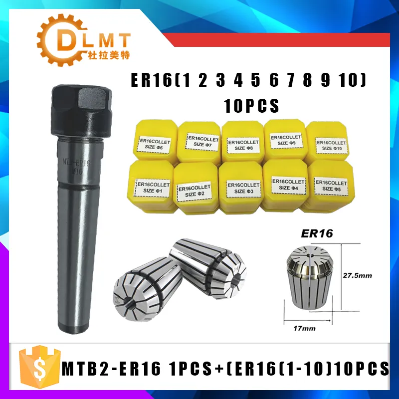 New Precision MT2 ER16 M10 Collet Chuck Morse Taper Toolholder MT2-ER16 M10 Collet Chuck Holder - Ball Screw | Linear Guideway | Servo Motor | Equipment Automation | CNC Parts