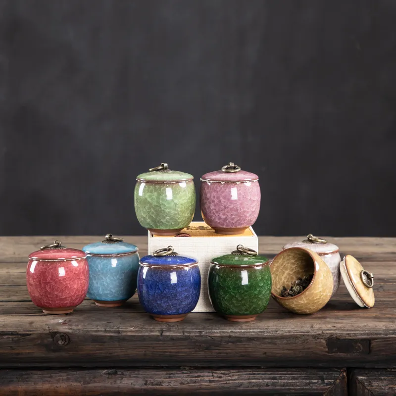 Tea Storage Box, Ceramic Tea Caddy: Portable Porcelain Container For ...