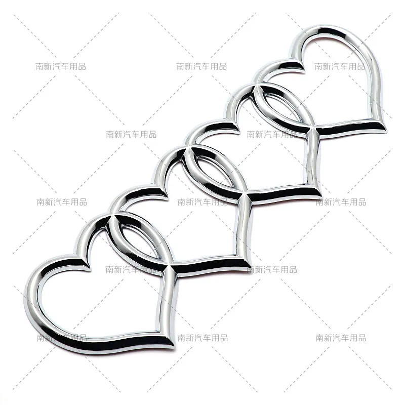 Adesivo 3D Portellone Audi Forma Cuore – Emblema ABS Rosso Per Bagagliaio O Griglia