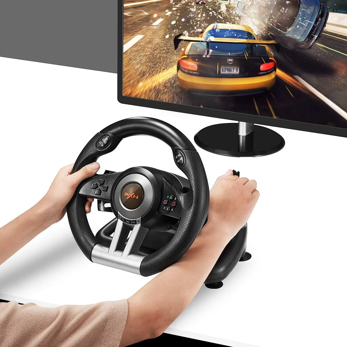PXN V3 Pro g29 racing wheel - 180° Steering Game for PC, Windows, PS3 ...