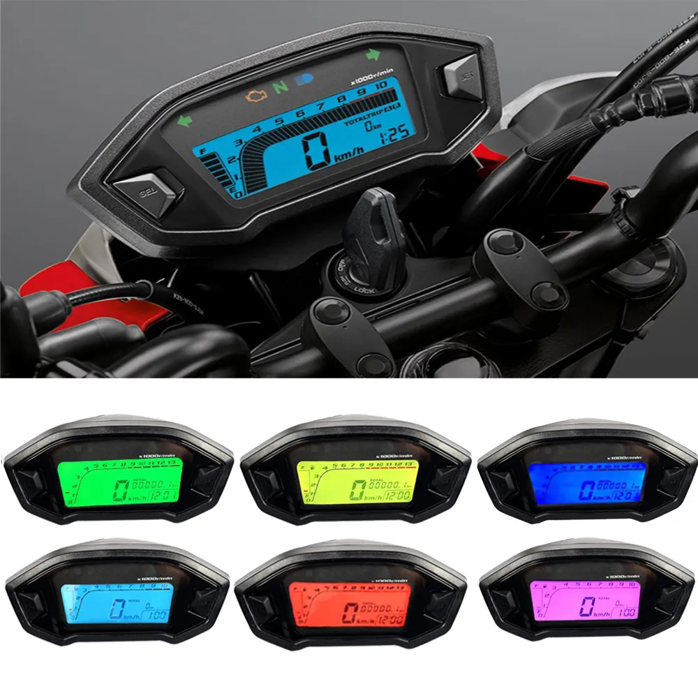 Tablero Digital Para Moto SAMDO Universal Motorcycle Speedometer Gauge ...