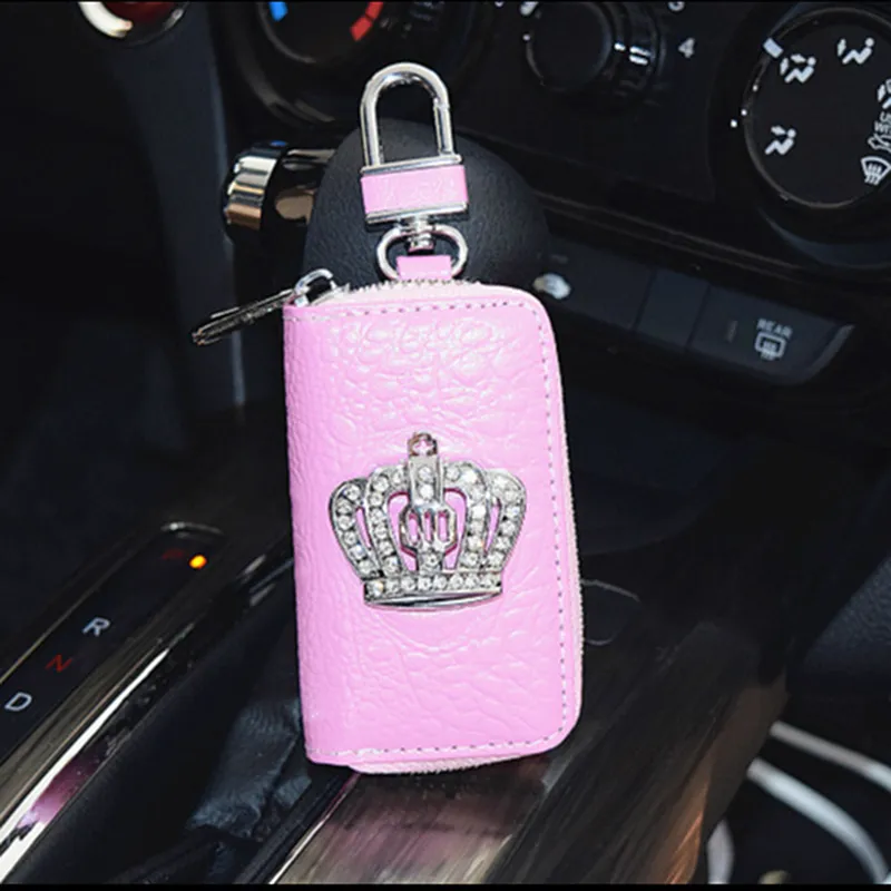 Durable Rhinestone Crown Car Key Case for Universal Key Storage and ...