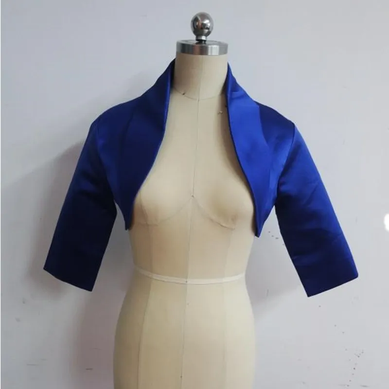 royal blue shrugs for dresses Elegant Royal Blue Handwork Shrug with Inner 2XL[+$2.99] / 64[+$4.99]