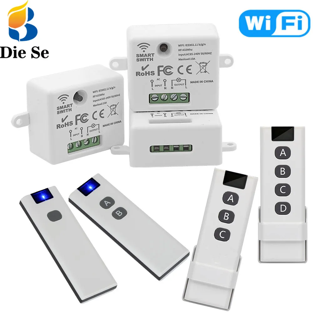 Smart Wi-Fi RF Switch Timer: 220V Tuya Smart Life Remote Control Switch ...