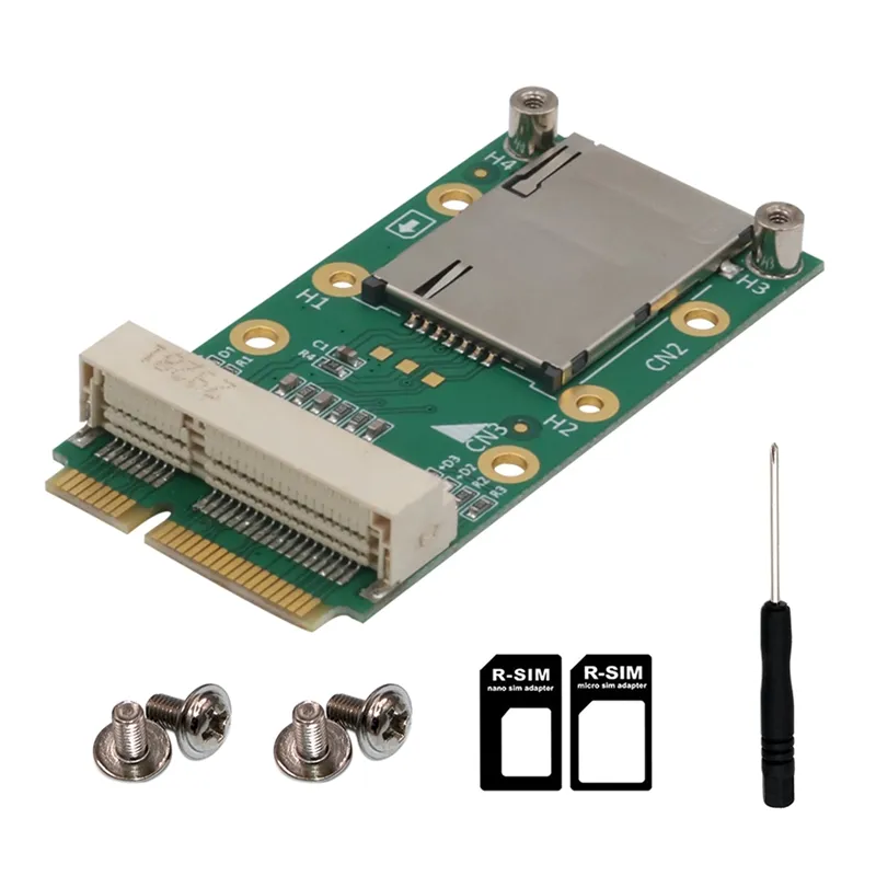 Pcie Modems Mini PCIe Adapter for 3G/4G WWAN Module, HSPA MODEM LTE Mini Card, GPS ...