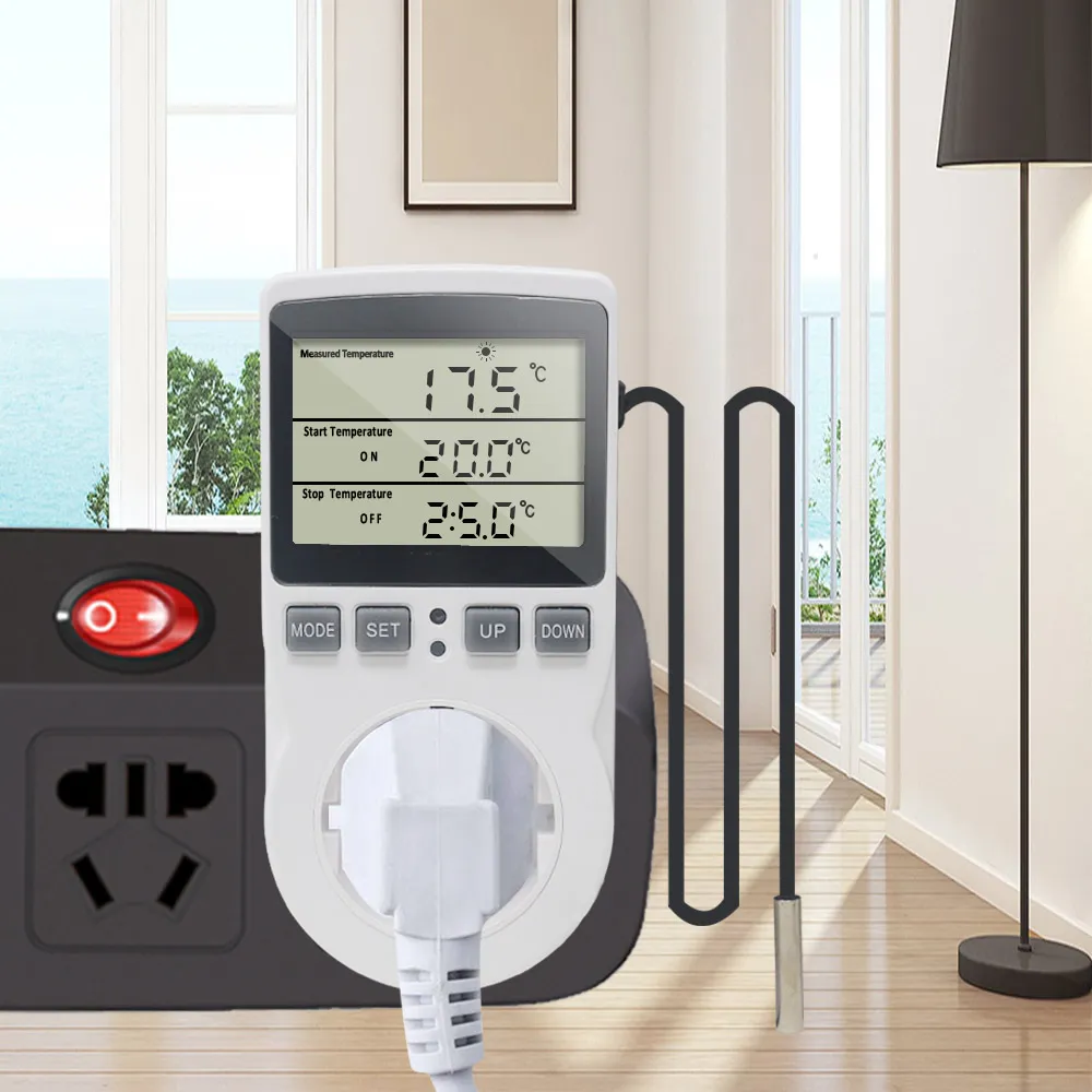 Digital Temperature Controller Thermostat Socket Outlet Timer Switch ...