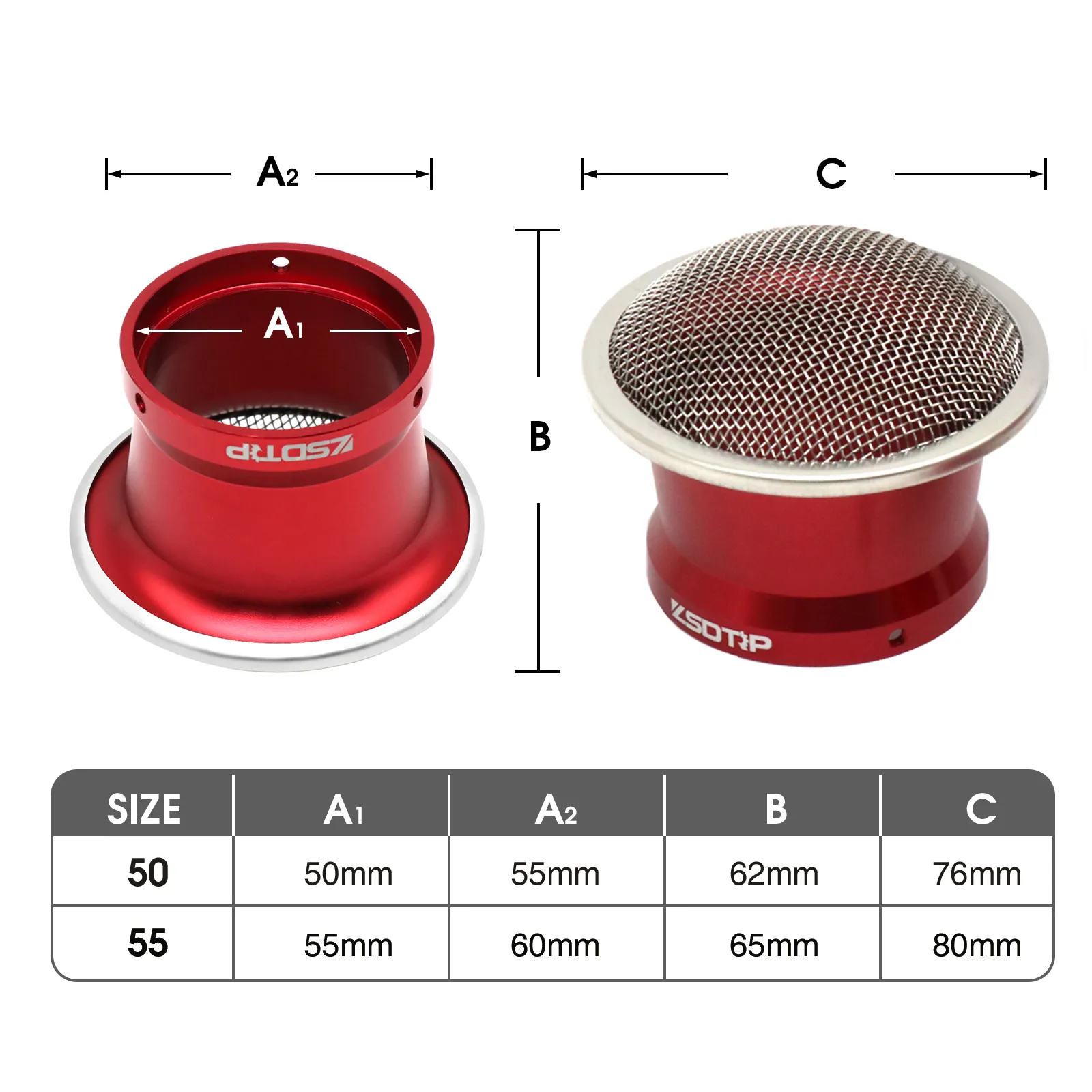 DHgate.com:ZSDTRP Premium Air Filter w/ Mesh Trumpet
