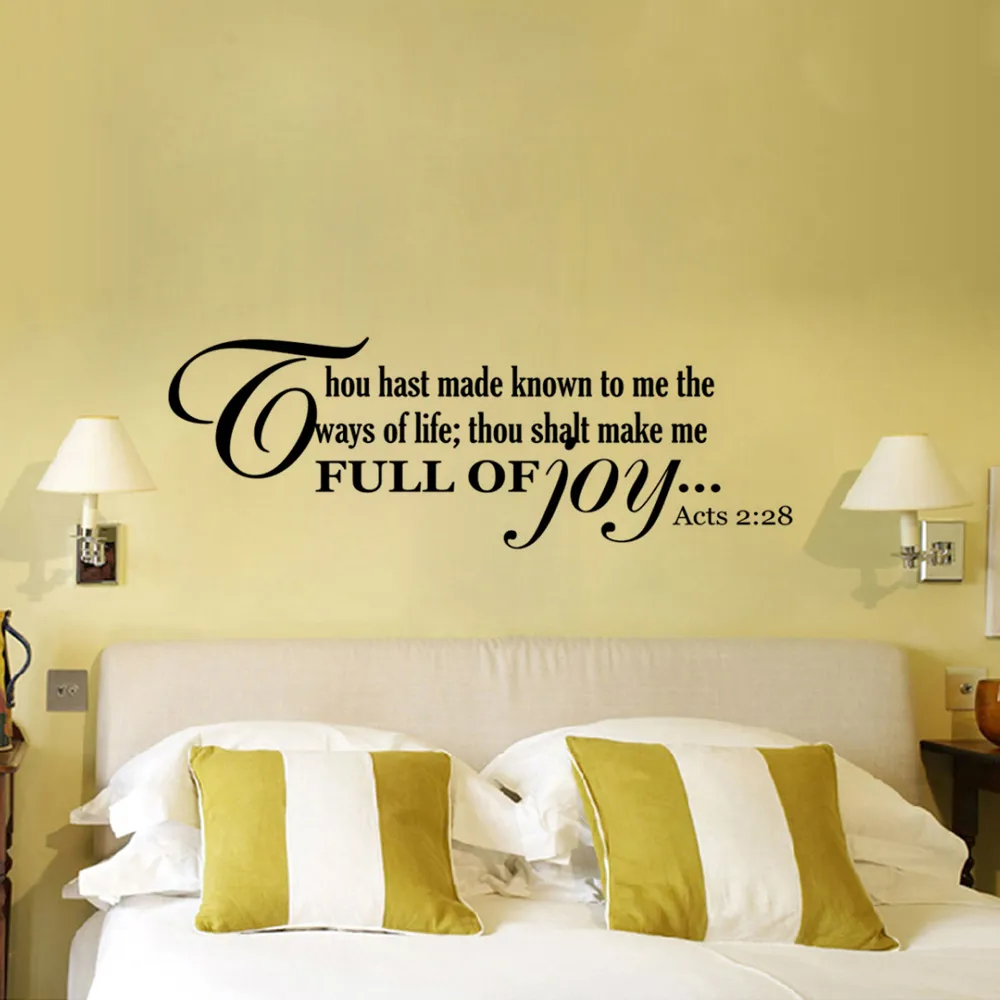 Christian Wall Art Decals Inspirational Bible Verse Wall Sticker, Vinyl ...