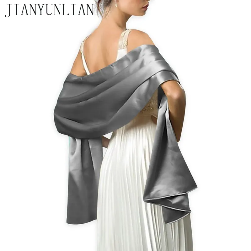 wraps and shawls for evening dresses Metallic Gray Taffeta Bridal Wrap: Hands-free Evening Shawl & Wedding Cape