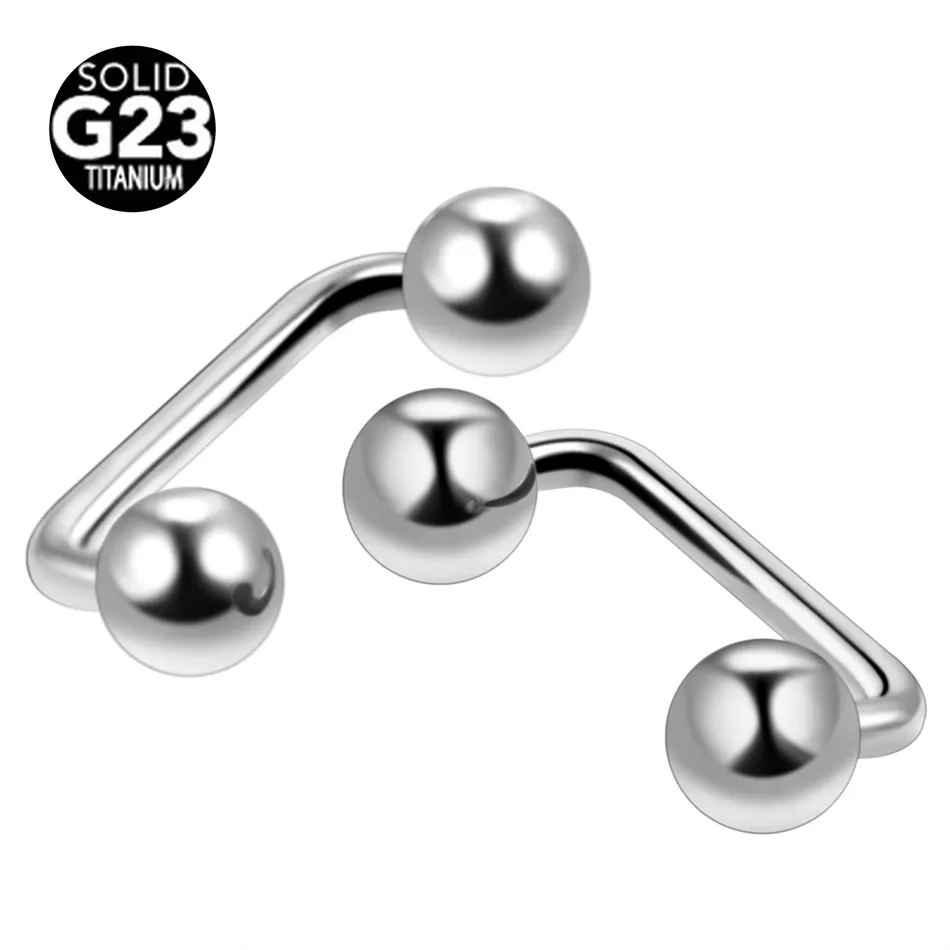 10pcs/Lot G23 Titanium Screw Balls Replacement Accessories Body Piercing Jewelry 14G 16G Belly Bar Nose Ring Tongue Lip Retainer - 36