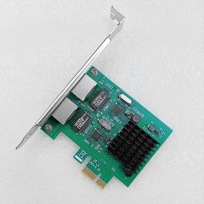 PCI-E Dual-Port Gigabit Network Card Realtek RTL8111F Chip Drive-Free Computer Server Convergence Network Wake-Up