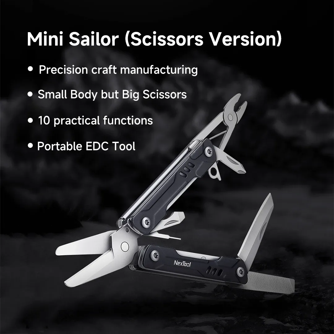 NexTool Multifonction 10 En 1 - Ciseaux, Pince, Couteau, Ouvre-Boîte Pour Camping, Pêche